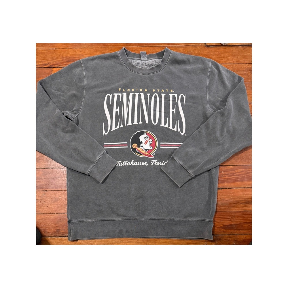 Florida State Seminoles Sweatshirt‎ Independent Trading Co Gray FSU Crewneck M